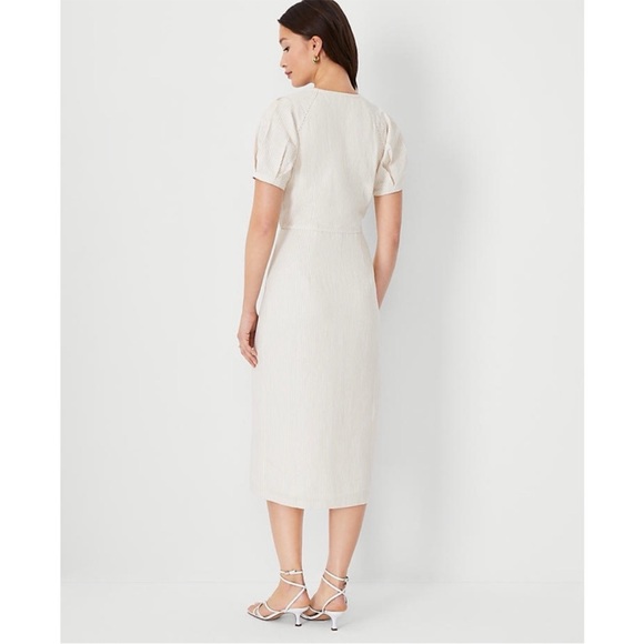 Ann Taylor Button Down Midi Dress - Picture 3 of 9